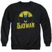DC Comics Circle Bat Adult Crewneck Sweatshirt Black