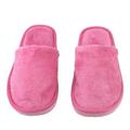 2 PACKS Top Deals Rubber Insole Breathable Plush Indoor Home House Women Men Home Anti Slipping Shoes Soft Sole Warm Cotton Silent Adult Slipper rose red 38-39