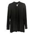 Cuddl Duds Women's Sweater Sz XL Flexwear Cardigan With Peplum Hem Black A391565