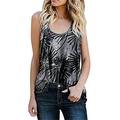 Avamo Women Summer Tops T Shirts Casual Boyfriend Tank Tops Sport Athletic Tops Loose Leopard Printed T-shirt for Ladies Beach Holiday Dailywear Basic Tee