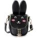 Xelparuc Little Girl Purse Cute PU Leather Bunny Ears Purse Fashionable Kids Handbag Crossbody Bag Toddlers Shoulder Bags with Bowknot for Children (Pink Rabbit)