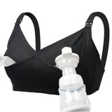 Momcozy Pumping Bras Hand Free for Women,Deep V Pumping Bra,Patented All-in-One Breastfeeding Bras for Women,Breast Pump Bra Hands Free