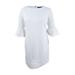 AMERICAN LIVING Womens Ivory Crepe Bell Sleeve Boat Neck Above The Knee Party Dress Size: 10