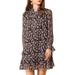 Allegra K Women's Ruffle Tie Neck Casual Loose Shift Floral Dress