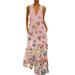 Women Casual Casual Print Dress Sleeveless Loose Party Long Dress