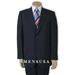 Men's 2 Button Dark Navy Blue Suit For Men Pinstripe Super 120'S Wool Business Business ~ Wedding 2 Piece Side Vented 2 Piece Suits For Men