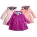 Fashion Baby Kids Boys Girls Coat Winter Warm Hooded Floral Jacket Outwear 2-7Y