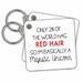 3dRose ONLY 2 PERCENT OF THE WORLD HAS RED HAIR...A MAJESTIC UNICORN - Key Chains, 2.25 by 2.25-inch, set of 2