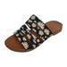 Mchoice 2021 Comfy Brown Sandals for Women Casual Summer Flip Flops Summer Beach Platform Sandals Travel Hiking Flat Shoes for Girls and Ladies