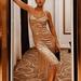 Daciye Luxury Sequins Women Sleeveless Tassels Fringe Bodycon Night Dress (M)