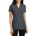 Mafoose Women's Silk Touch Y-Neck Polo T-Shirt Steel Grey X-Large