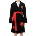 Taicanon Anime Naruto Robe Nightwear Flannel Pajamas Sleepwear Akatsuki Uchiha Itachi Kimono Bathrobe for Men(L)