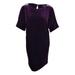 Alex Evenings Cutaway Sleeves Velvet Plus Sheath Dress