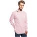 Daxton Premium Texas Men Long Sleeves T Shirt Ultra Soft Medium Weight Cotton, Light Pink Tee Black Letters 2XL