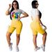 Two Piece Set Women Summer Short Sleeve Top and Short set Elegant Loose Casual Tracksuit suit Streetwear 2 Piece Set