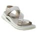 SOBEYO Women's Cushion Comfort Sandals Flatform Adjustable Z-Strap Suede Taupe Suede Size 9