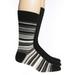 Calvin Klein Mens 3 Pack Black Multistripe Dress Socks, Black, 7-12