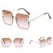 New Arrival Fashion Korean Style Square Half-Frame Pearl Metal UV400 Protection Outdoor Sunglasses Women