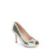 Lauren Lorraine Pauline Peep Toe Mirror Rinestone Evening Formal Dress Pump (10)