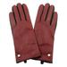 KATE SPADE NEW YORK Leather Glove with Touch Tips in Burgundy/Black. KS1000839