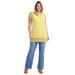 ellos Women's Plus Size Lace Hem Tunic Tank