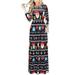 Women's Christmas Dress Xmas Christmas Print Party Ugly Christmas Long Maxi Dress