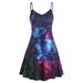 Plus Size Fashion Women Printed O-Neck Sleeveless Casual Dress