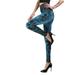 Women Denim Leggings High Waist Skinny Jeans Distressed Jeggings Pants Stretchy Skinny Pencil Pants Full Length Trousers