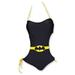 DC Comics Batman Logo Bandeau Monokini One-Piece Black Swimsuit