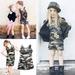 Summer Princess Toddler Kids Clothes Girl Baby Casual Party Camouflage Dresses Sleeveless Mini Skirt 1-6Years