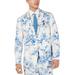 Tallia Splatter Cotton Slim Fit Sportcoat (White/Blue, 40S)