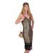 Western Fashion 2507-G-L Flapper Dress, Black & Gold - Large