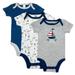 Baby Kiss Baby Onesies For Boys Variety Pack Short Sleeve Bodysuits for Newborn & Infant, 3-Pack