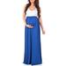 GadgetVLot Splicing Maternity Dresses Round Neck Sleeveless Long Casual Sundress Pregnancy Dress Lady Clothes