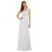 Ever-Pretty Women's A-line Lace Wedding Guest Gowns Long Maxi Dress 00646 White US14