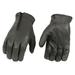 Black Mens Genuine Cowhide Leather Warm Fur Lined Gloves ( Medium)