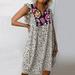 womens dressess Sleeveless Floral Loose Fit Ruffle Summer Leopard Beach Mini Dress(S-3XL)