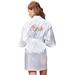 Turquaz Linen White Satin Kimono Rhinestone Bride Robe (XX-Large, Red)