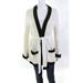 Derek Lam 10 Crosby Womens Long Sleeve Tie Front Cardigan Sweater White Size XS