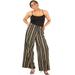 LAVRA Women's Pleated Wide Leg Palazzo Pants with Drawstring Elastic Band & Plus Size