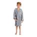 Elowel Boys Girls Hooded Grey Childrens Toddler Fleece Sleep Robe Size 4Y