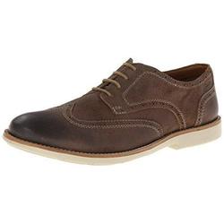 Clarks Men's Raspin Brogue Suede Oxford Shoes - Taupe Suede
