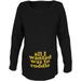 All I Wanted Cuddle Funny Black Maternity Soft Long Sleeve T-Shirt - 2X-Large