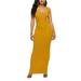 Women's Sexy Bodycon Sleeveless Pencil Dress Club Tank Long Maxi Dress Summer Bodycon Dress