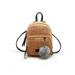 Listenwind Women Mini Corduroy Backpack School Bags Solid Backpack Pendant Small Zipper Shoulder Bag Rucksack