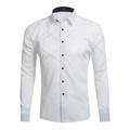 Mens Casual Work Shirt Regular Fit Button Down Long Sleeve Men Dress Shirts Blouse