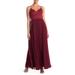 Laundry by Shelli Segal Long Dress, Burgundy, 8