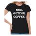 Awkward Styles God Guitar Coffee T Shirt for Women Christian Clothes for Ladies Religious Womens T-Shirt Christian Gifts Guitar Clothing Guitar T Shirt for Her God Guitar Coffee Ladies Shirt