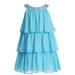 Sweet Kids Little Girls Turquoise Sequined Neck Tiered Flower Girl Dress 2T-6