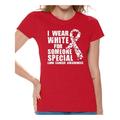 I Wear White for Someone Special T-shirt Top Cancer t shirt lung cancer awareness t shirt love hope fight believe support survive survivor gifts tackle for my mom dad grandpa grandma for men for women